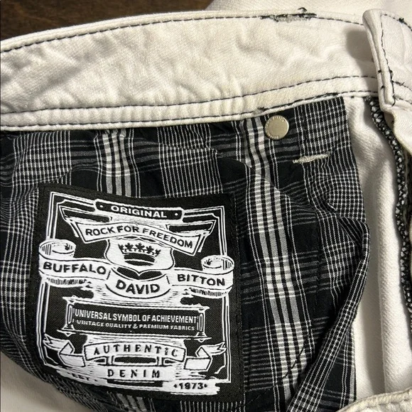 Buffalo David Bitton Men's White Kemitch Slim Boot King Fit Jean - Picture 11 of 14